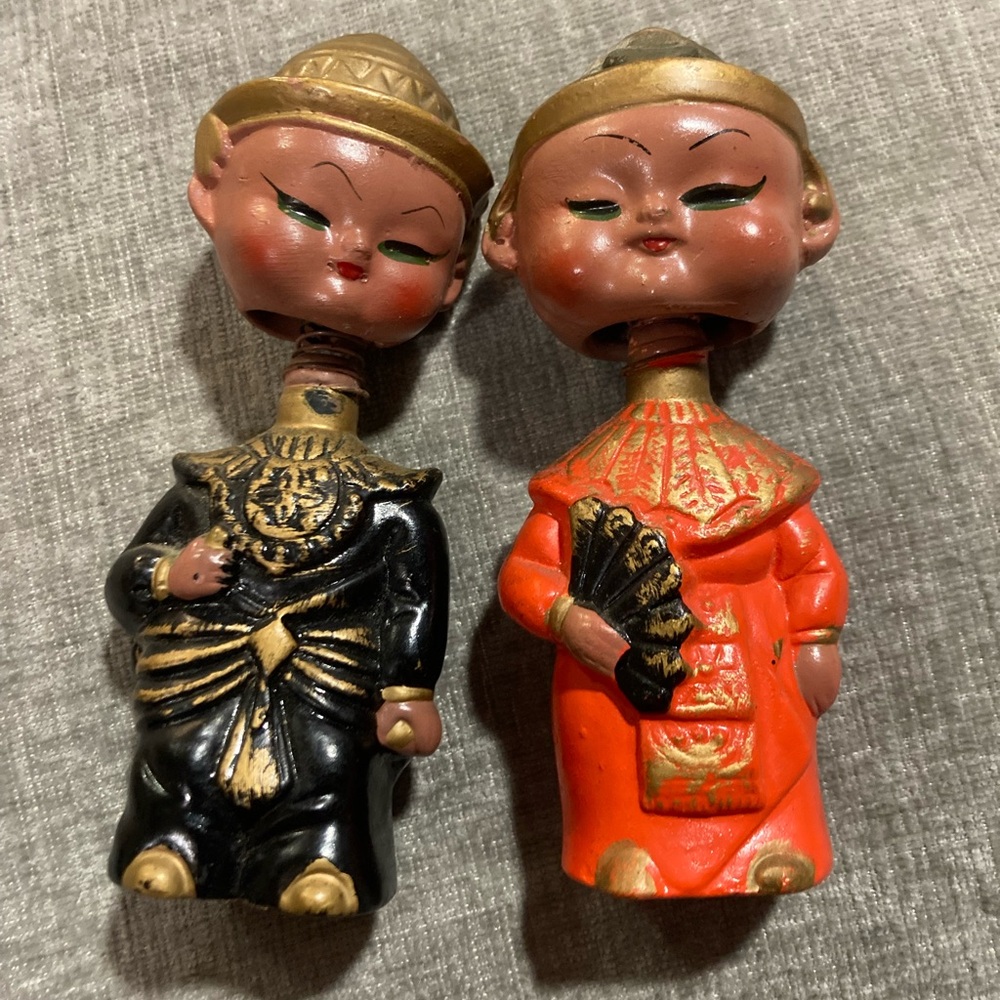 Vintage Oriental Salt and Pepper Shakers
